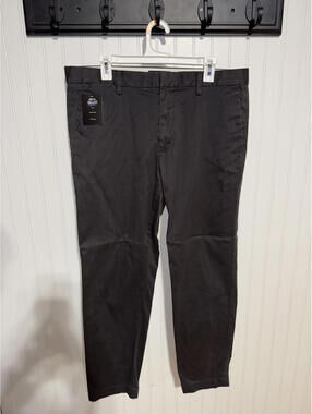 Banana Republic Men's 36x32 Dark Grey Tapered Fit Chinos